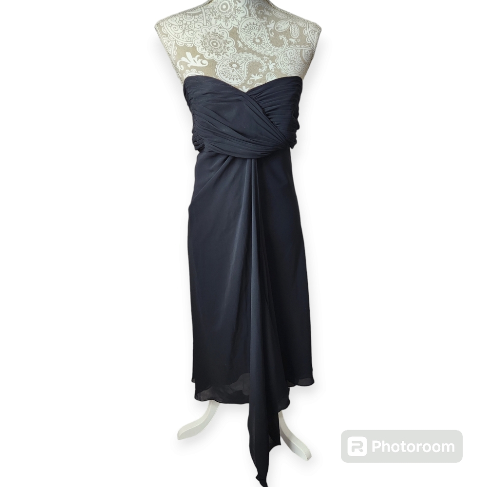 David’s Bridal Black Chiffon Bridesmaid/Party Dress size 16/18